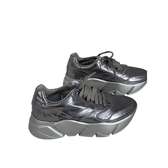 NWT!! "VOILE BLANCHE" Maran Metallic Platform MS 310.00 SZ 9.5 Designer Luxury - Picture 3 of 11
